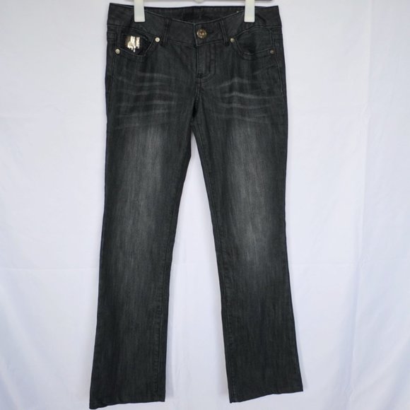 Guess Black Sequin Chambray Denim Jeans 28 - Picture 1 of 6